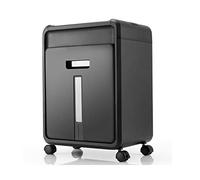 Trituradora de papel de 12 hojas de CD y tarjetas de crédito, trituradora de papel resistente para el hogar, oficina, oficina, con sistema a prueba de atascos, cesta de 26 L, color negro