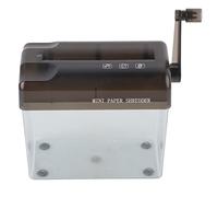 Trituradora de Papel Manual Trituradora de manivela compacta portátil para Escritorio de Oficina en casa Mini trituradora de Silicona ABS A6 A4 Trituradora de Papel (Gris)