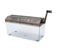 Trituradora de Papel, trituradora Manual portátil, Herramienta de Corte de Papel para Documentos con Cortador A4 Transparente de Montaje rápido para Uso en el hogar y la Oficina (Negra)