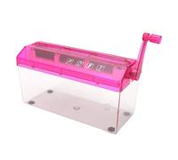 Trituradora de Papel, trituradora Manual portátil, Herramienta de Corte de Papel para Documentos con Cortador A4 Transparente de Montaje rápido para Uso en el hogar y la Oficina (Rosa roja)