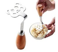 Trituradora De Patatas: Trituradora De Alimentos Ďe Acero Inoxidable, Ţrituradora Đe Verduras Con Mango D́e Madera, Herramienta Para Triturar Frutas, Aguacate Y Frijoles, Utensilio Para Triturar Ensal