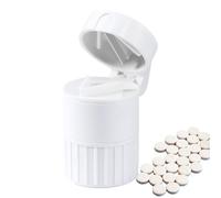 Trituradora de píldoras - Grinder portátil del separador de tabletas | Almacenamiento multifuncional Pill Cutter, Organizador de medicina compacto, Pulverizer Easy para tabletas pequeñas, taza de