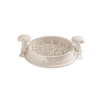 Trituradora de pollo grande con cepillo de limpieza y tenedor de carne, cámara de trituración visible, tira antideslizante resistente, mango ergonómico, sin BPA (blanco)