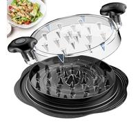 Trituradora de pollo grande con cepillo y tenedor; desmenuzadora visible con tira antideslizante y mango ergonómico, libre de BPA y apta para pollo, cerdo y carne de res (negro)