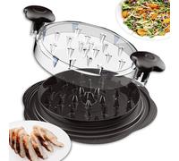 Trituradora de pollo, picadora de pollo, 25 cm, herramienta de trituradora de pecho de pollo con cepillo y tenedor, trituradora de tormenta de carne para pechuga de pollo, cerdo, carne de vacuno (B)