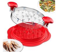 Trituradora de pollo, picadora de pollo, 25 cm, herramienta de trituradora de pecho de pollo con cepillo y tenedor, trituradora de tormenta de carne para pechuga de pollo, cerdo, carne de vacuno (C)