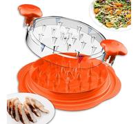 Trituradora de pollo, picadora de pollo de 25 cm, herramienta de trituración de pecho de pollo con cepillo y tenedor, trituradora de tormenta de carne para pechuga de pollo, cerdo, carne de vacuno (A)