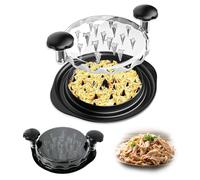 Trituradora de pollo,Picadora de pollo,rituradora de pechuga de pollo transparente con tapa transparente, herramienta para picar carne grande,manual con asas ergonómicas,Base Antideslizante