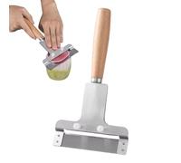 Trituradora de rábanos, herramienta para cortar rábanos | Trituradora de rábano ajustable - Pelador de acero inoxidable, trituradora de rábano con mango de madera para principiantes