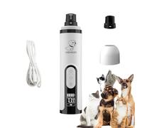 Trituradora de uñas silenciosa para perros | Cortauñas recargable para perros de 3 velocidades | Trituradora de uñas eléctrica silenciosa para perros, carga USB, con luces LED y pantalla LCD, para