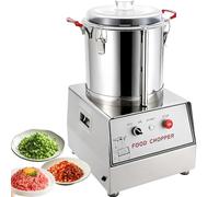 Trituradora de verduras comercial de acero inoxidable, procesador picador de alimentos eléctrico de 1400 rpm con puerto de alimentación grande, para frutas, verduras, carne y cereales 7L