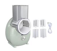 Trituradora de verduras eléctrica Cortador automático de verduras Cortador de verduras eléctrico Portátil Recargable Multifuncional Patata Rábano Ayudante de cocina con 3 (Verde)