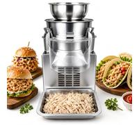 Trituradora eléctrica de carne, equipo comercial de trituración de alimentos de 550 W, grosor ajustable, 50 kg/h, ideal para pollo, cerdo y carne de res