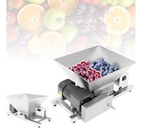 Trituradora eléctrica de frutas, trituradora de manzanas y uvas con tolva de 4 l, trituradora de vino de manzana de acero inoxidable, rendimiento de 20 kg/h, for pan, azúcar moreno y verduras.