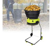 Trituradora eléctrica de hojas y césped con motor de alta velocidad, relación de trituración ajustable y ruedas para gestión de residuos de patio