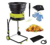 Trituradora eléctrica de jardín de 2500 W, 8000 RPM con capacidad de 208 l/min, herramienta compacta de limpieza de jardín con ruedas para un fácil mantenimiento y compostaje