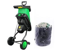 Trituradora eléctrica de madera con bolsa de recolección, motor de alta velocidad para una reducción eficiente de residuos de patio