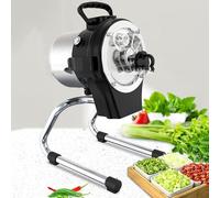 Trituradora eléctrica de verduras, grosor ajustable de 1 a 5 mm, hoja de acero inoxidable 304 para cortar cebolletas, chile, jengibre, patatas y más