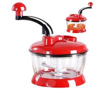 Trituradora manual de mano - Cortador de verduras de cuerda manual | 2 L picador de ajo con gran capacidad | Trituradora de ajos reutilizable portátil y robusta raqueta de cebolla para jengibre