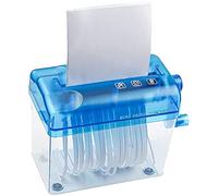Trituradora manual portátil para papel, facturas y recibos - Cortadora manual compacta de documentos para uso doméstico y de oficina - Opciones en negro, azul y rojo