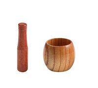 Trituradora, mortero de ajo antiguo tradicional, molinillo doméstico, máquina manual for triturar ajo, olla de madera de azufaifo
