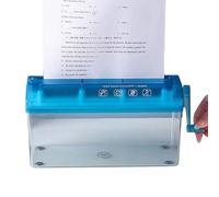 Trituradora pequeña - Cortador de documentos compacto de manivela, destructor de papeles manual portátil, mini máquina de protección de privacidad de escritorio, herramienta de utilidad de corte