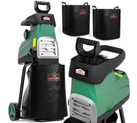 Trituradora silenciosa 3100W con 2 bolsas de recogida 60L cada una