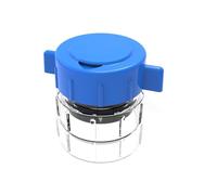 Trituradora y molinillo de píldoras médicas, plástico transparente con tapa azul, pulverizador de medicamentos para tubo de alimentación, niños y mascotas (paquete de 2)