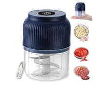 Trituradora y picadora de ajo eléctrica para el hogar, mini procesador de alimentos recargable por USB, hoja de acero inoxidable portátil, molinillo de carne vegetal, para ajo, cebolla, jengibre