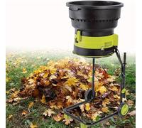 Trituradora y trituradora eléctrica de hojas sin cuchillas con motor de 15 amperios para una reducción eficiente de residuos de patio