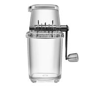 Trituradoras de hielo portátiles - Máquina para hacer hielo raspado manual - Máquina de cono de nieve transparente con cuchillas de acero inoxidable para trituración rápida, picadora de manual