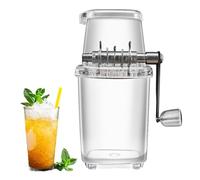 Trituradoras de hielo portátiles - Máquinas de afeitar de hielo manuales portátiles - Máquina de cono de nieve transparente con cuchillas de acero inoxidable para trituración rápida, picadora de