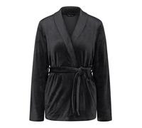 TRIUMPH Albornoz corto ' Sensual Velour Robe Top ' negro L negro