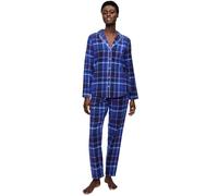 Triumph Boyfriend PW 01 X Checks Top Pijama, Blue-Mono Oscuro, 38 para Mujer