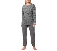 TRIUMPH Pijama 'Endless Comfort' gris / gris moteado, Talla M-L