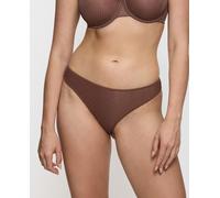 Triumph Nuevo y moderno encaje gráfico transparente Tai. Forro de powernet en la parte delantera. Elástico y línea de braguita suaves y lisos.. Marrón oscuro 38 (36)
