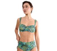 Triumph O- Summer Allure DP PT Top de Bikini, Green-Dark Combination, 42 / D Mujeres