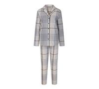 TRIUMPH Pijama ' Boyfriend ' crema / azul claro / gris claro M crema / azul claro / gris claro