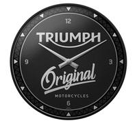 Nostalgic-Art Reloj de Pared Retro, Ø 31 cm, Triumph - Original - Idea de Regalo para Moteros, Gran decoración para la Cocina, diseño Vintage