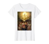 Triunfo del Cristianismo sobre el paganismo Gustave Dore 1865 Camiseta gráfica económica, Mujer, Blanco, M