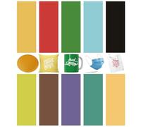 TriUnytion Hojas de Papel de Transferencia Infusible, 10 Piezas Papel de Sublimación PreteñIdas 11,5 x 30,5 cm Hojas de Tinta de Transferencia Infusible para Camisetas, Tazas y Posavasos (Color Liso)