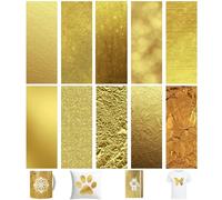 TriUnytion Papel Transfer Infusible Ink, 10 Piezas Papel de Sublimación PreteñIdas 11,5 x 30,5 cm Hojas de Transferencia de Tinta Infusible para Camisetas, Tazas y Posavasos (Oro)