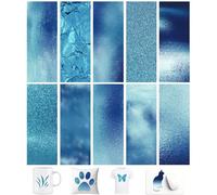 TriUnytion Papel Transfer Infusible Ink, 10 Piezas Papel de Sublimación PreteñIdas 11,5 x 30,5 cm Hojas de Transferencia de Tinta Infusible para Camisetas, Tazas y Posavasos (Azul)