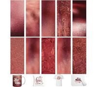 TriUnytion Papel Transfer Infusible Ink, 10 Piezas Papel de Sublimación PreteñIdas 11,5 x 30,5 cm Hojas de Transferencia de Tinta Infusible para Camisetas, Tazas y Posavasos (Oro Rosa)