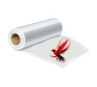 TriUnytion Película de Transferencia DTF, 33 cm x 100 m Papel Transfer DTF Transparente Una Cara Mate Pretratamiento Impermeable Papel de Transferencia de Calor Pet para Camisetas Ropa Textil