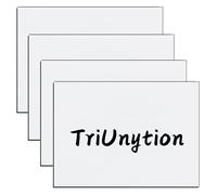 TriUnytion Placa de Plástico para Grabado Laser, 4 Piezas Plancha de Plástico ABS 30 x 20 cm 1,3 mm, Hojas de Grabado Bicolor para Cartel Personalizado (Negro sobre Blanco)