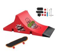 TriUnytion Skate Dedos y Rampa, Mini Fingerboard Park Kit Tech Deck Finger Skate Juego de Tech Deck Finger Skate con Rampa y Otros Accesorios, para Niños y Niñas Regalo (E)