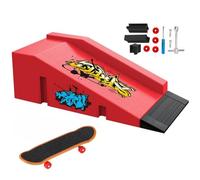 TriUnytion Skate Dedos y Rampa, Mini Fingerboard Park Kit Tech Deck Finger Skate Juego de Tech Deck Finger Skate con Rampa y Otros Accesorios, para Niños y Niñas Regalo (B)