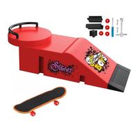TriUnytion Skate Dedos y Rampa, Mini Fingerboard Park Kit Tech Deck Finger Skate Juego de Tech Deck Finger Skate con Rampa y Otros Accesorios, para Niños y Niñas Regalo (D)