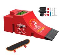 TriUnytion Skate Dedos y Rampa, Mini Fingerboard Park Kit Tech Deck Finger Skate Juego de Tech Deck Finger Skate con Rampa y Otros Accesorios, para Niños y Niñas Regalo (C)